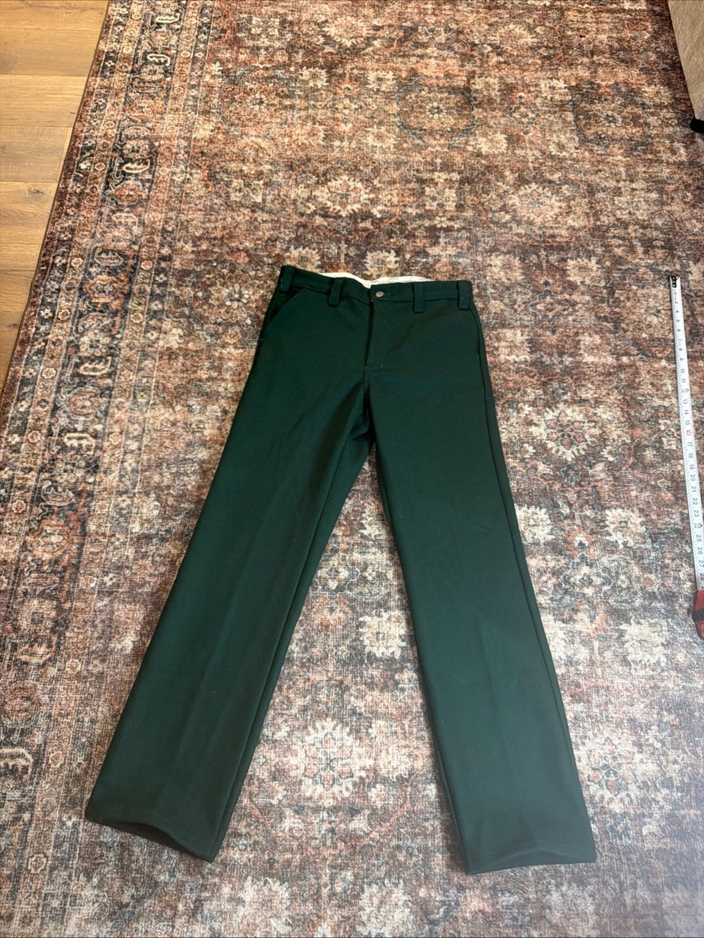 Big Bill Canada Wool Forest Green Flat Front Work/Hunting Pants 32 x 33